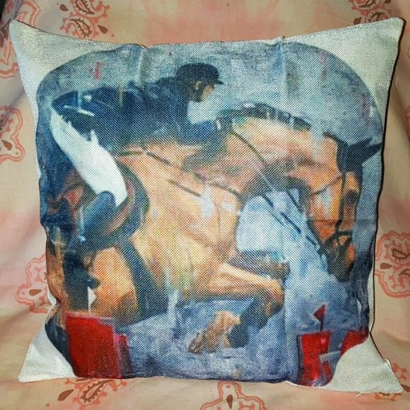 Show Jumping Horse Pillow Cover Equestrian English Riding - Picture 9 of 9